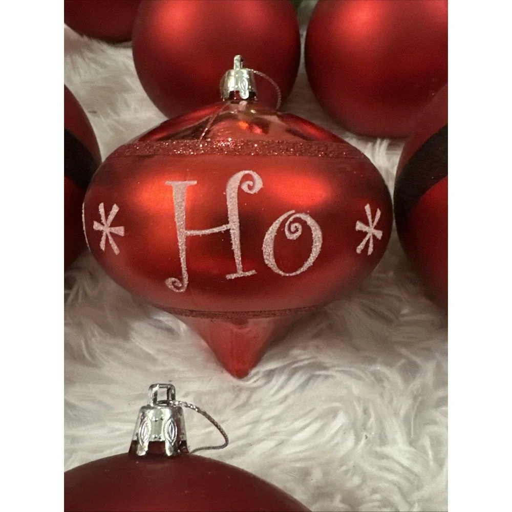 SANTA CLAUS CHRISTMAS ORNAMENT HANDPAINTED Ho‎ Ho Ho Holiday Set